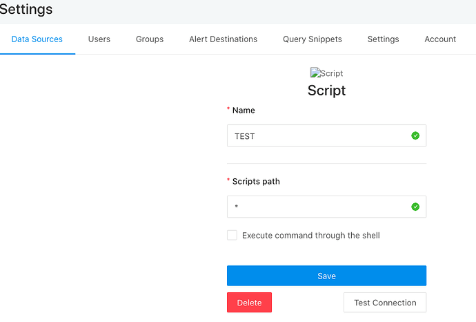 Script data source