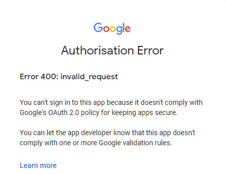 Redash Login Error